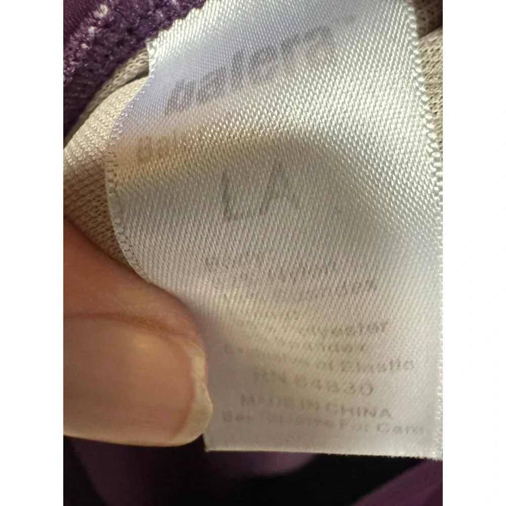 Balera Women's Athletic Racer Back One-Piece Purple Swimsuit SZ Large
